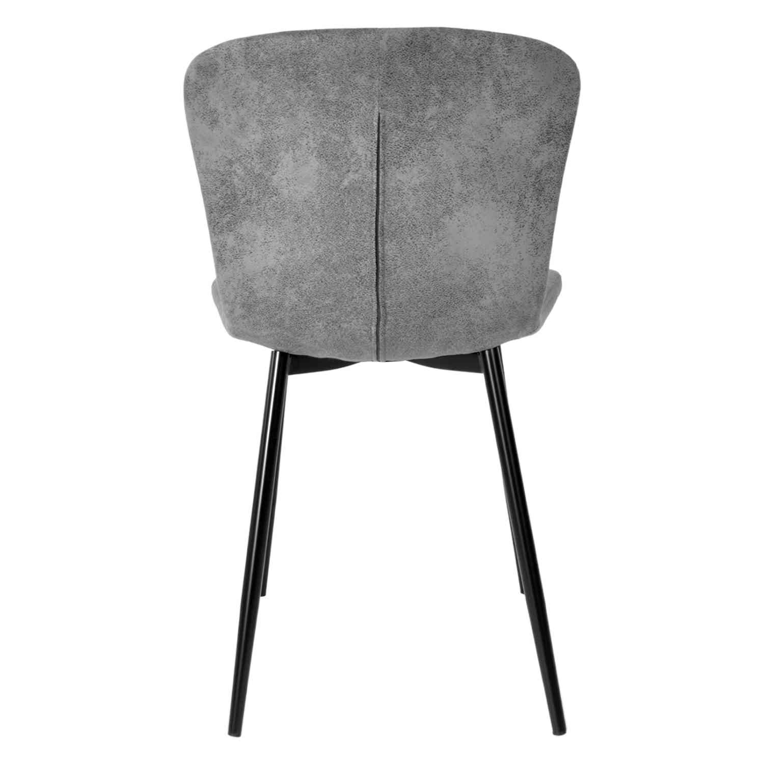 Foto 3 pulgar | Set 4 Sillas Juego Comedor Cocina Suede Gamuza Gris