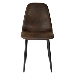 Foto 3 | Set 4 Sillas Modernas Juego Comedor Cocina Suede Gamuza Cafe