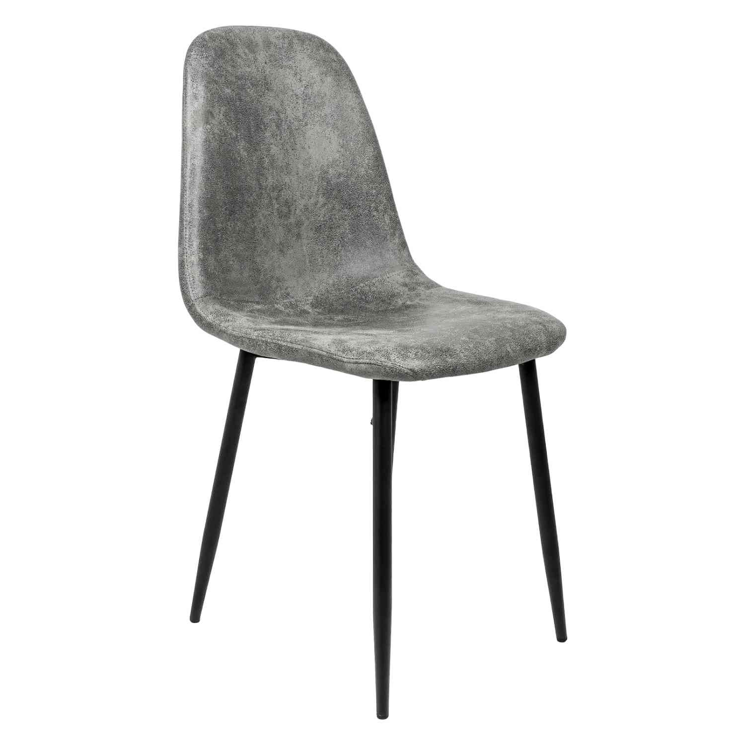 Foto 3 pulgar | Set 4 Sillas Modernas Juego Comedor Cocina Suede Gamuza Gris