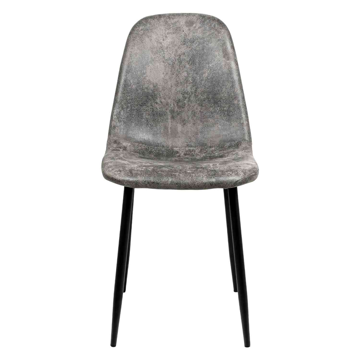 Foto 4 | Set 4 Sillas Modernas Juego Comedor Cocina Suede Gamuza Gris