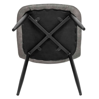 Foto 6 | Set 4 Sillas Modernas Juego Comedor Cocina Suede Gamuza Gris