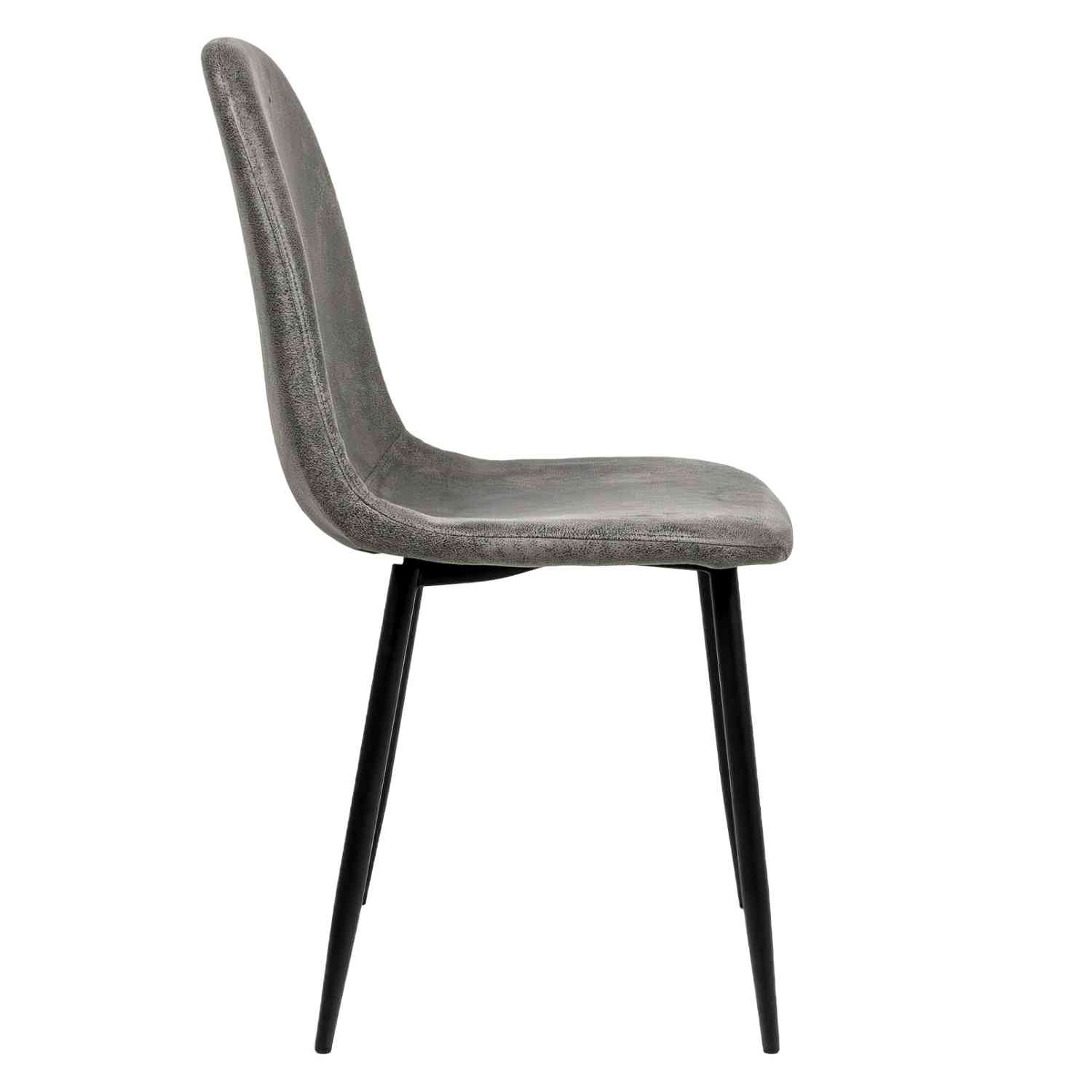 Foto 7 | Set 4 Sillas Modernas Juego Comedor Cocina Suede Gamuza Gris