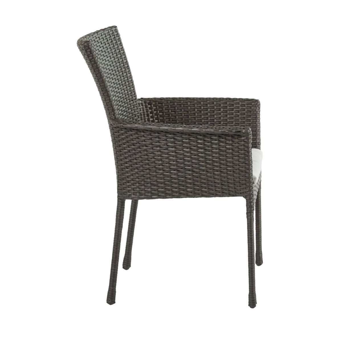 Foto 4 pulgar | Silla de Rattan Noa Gris para Comedor Exterior con Cojín Durable