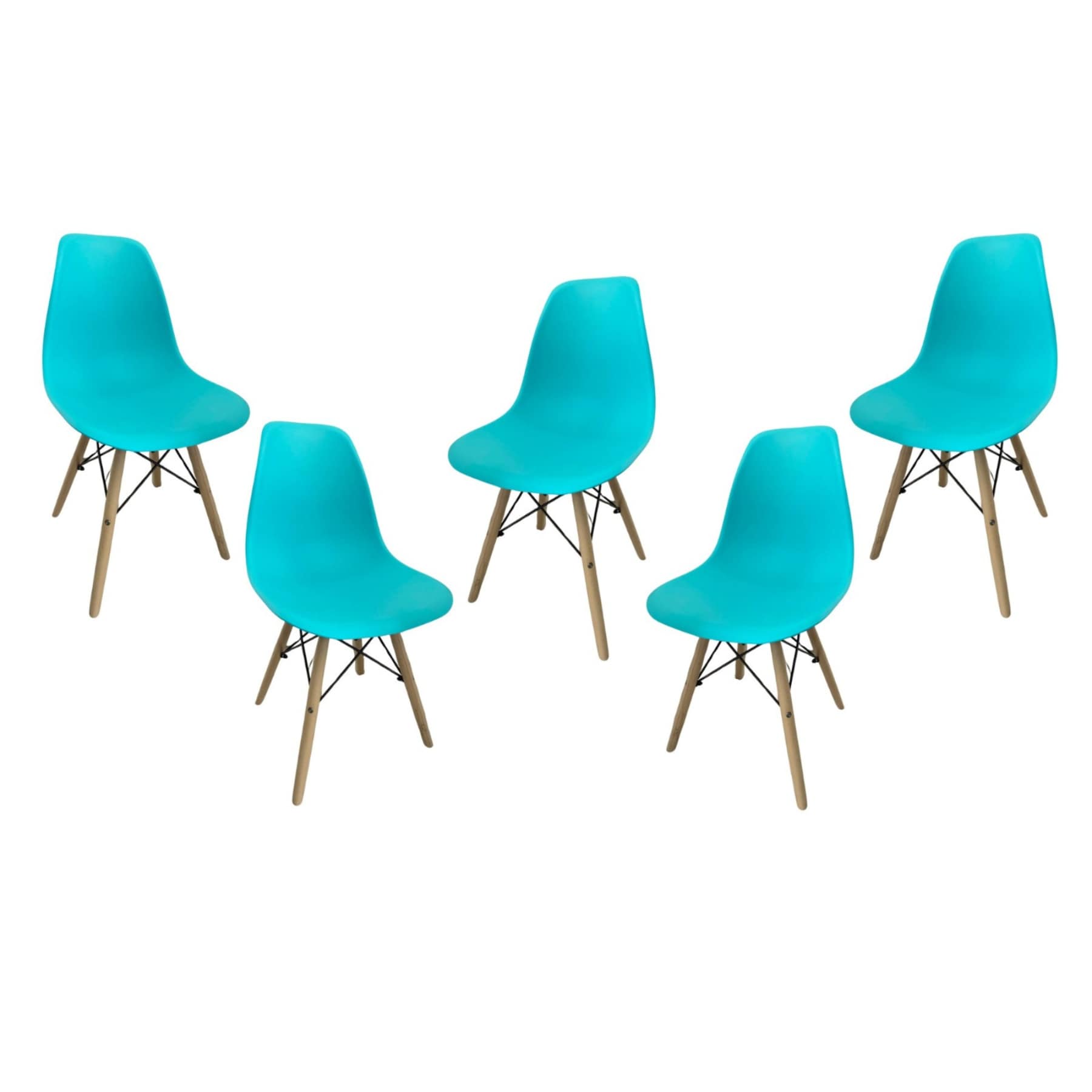 Silla Inmatmex Eames Azul 5 Piezas $1,750