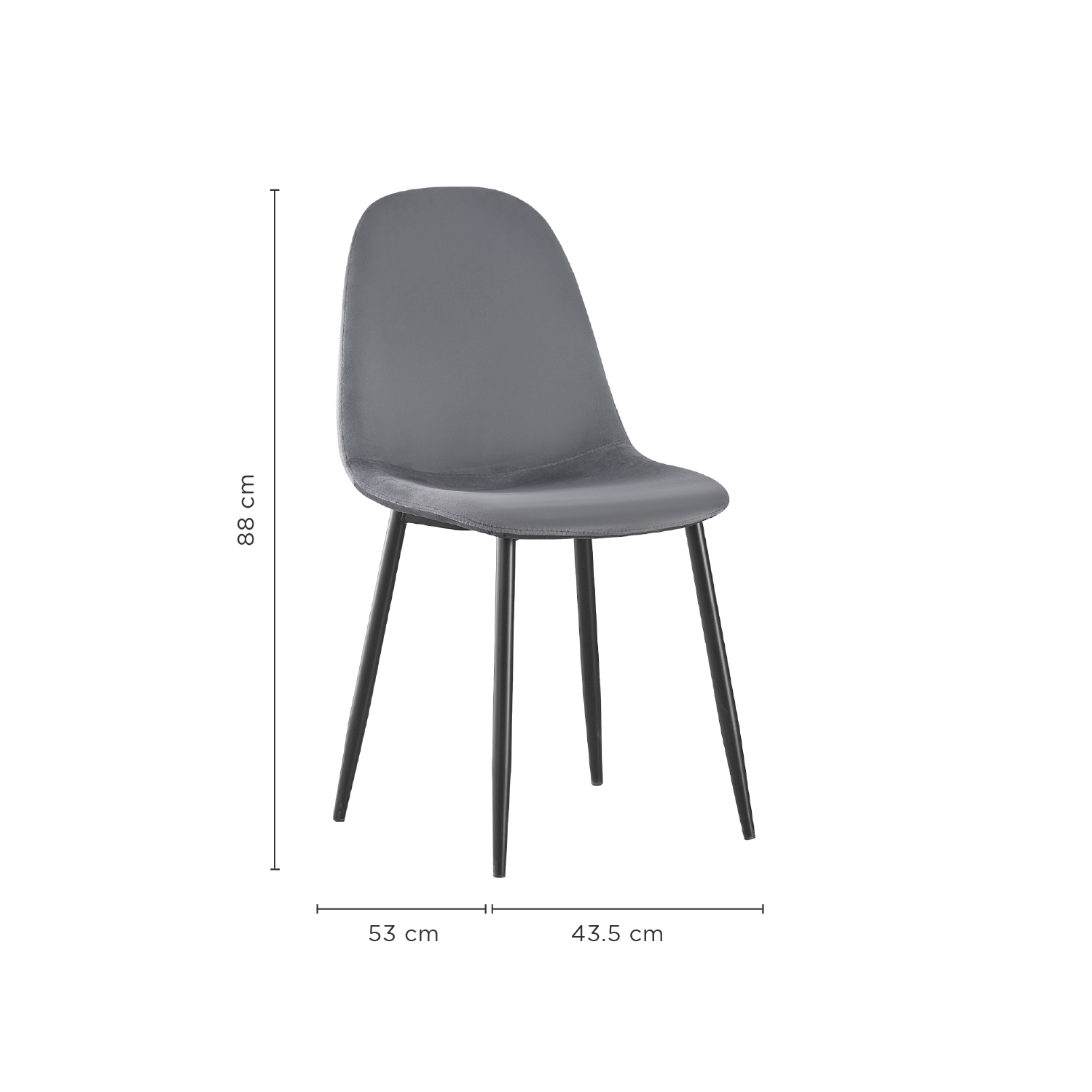 Foto 7 pulgar | Set Sillas De Comedor Top Living Ralina-g Gris
