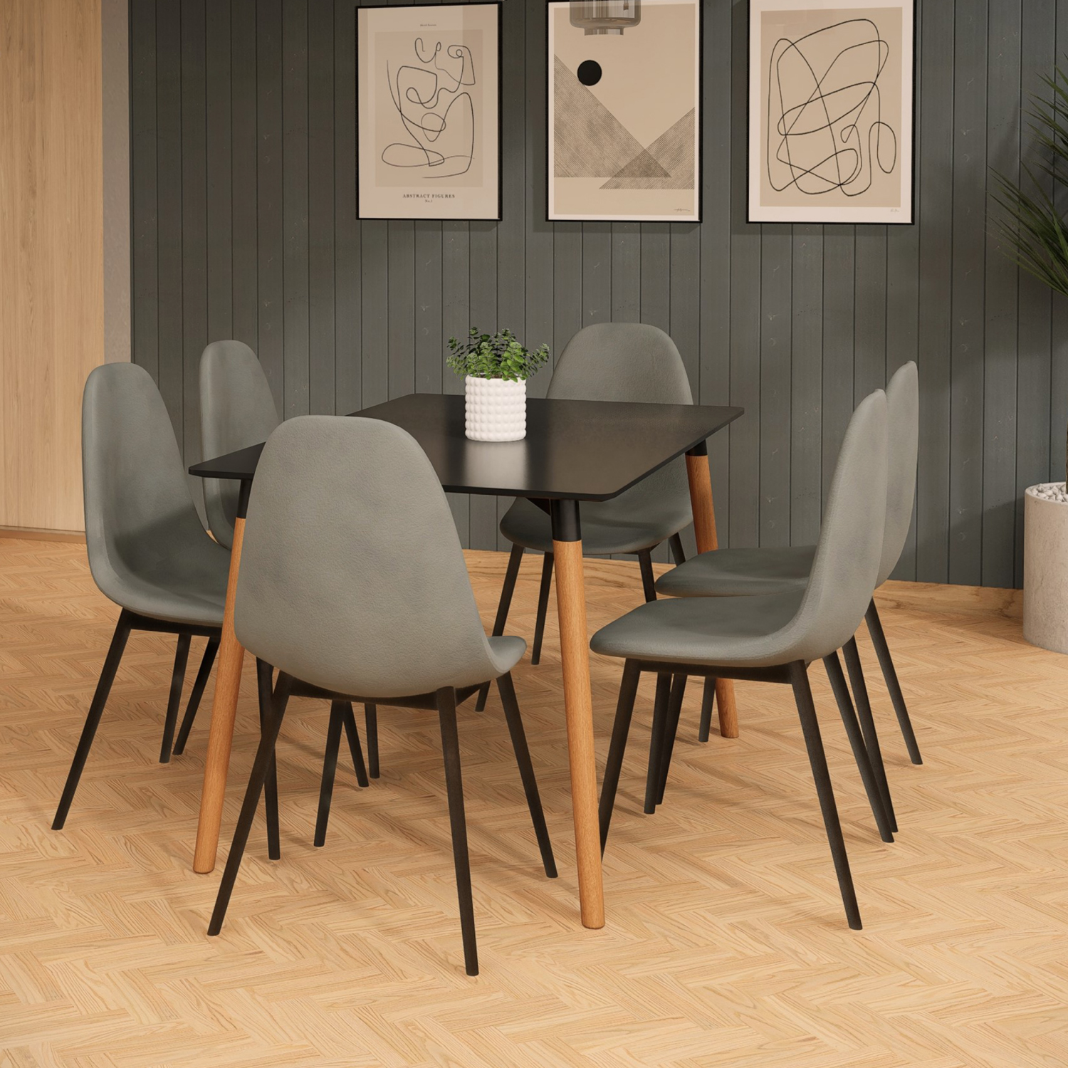 Foto 8 pulgar | Set Sillas De Comedor Top Living Ralina-g Gris
