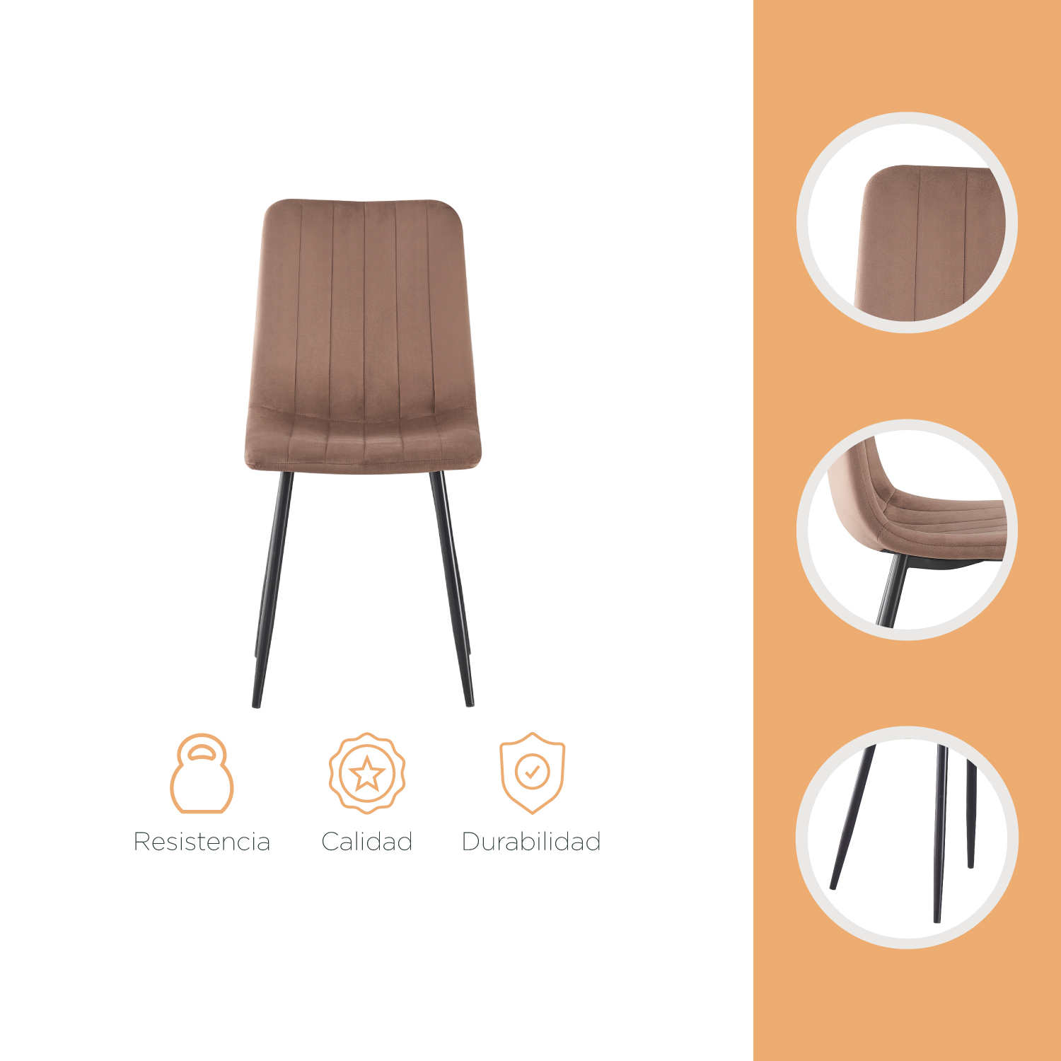 Foto 9 pulgar | Set Sillas De Comedor Top Living Celia Café