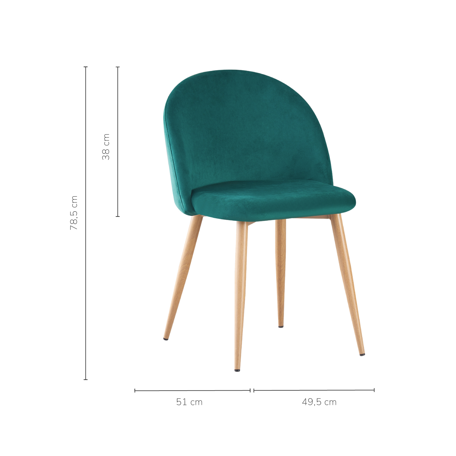 Foto 6 pulgar | Sillas para Comedor Top Living Verdes 4 Piezas