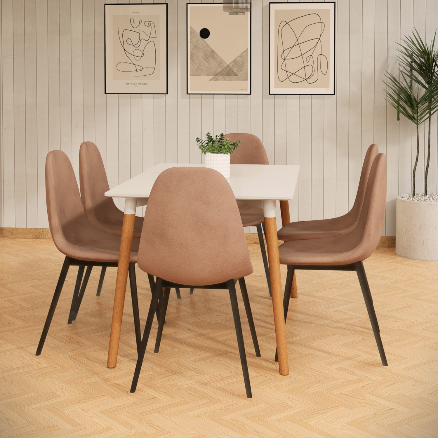 Foto 8 pulgar | Set Sillas De Comedor Top Living Ralina-a Beige Oscuro