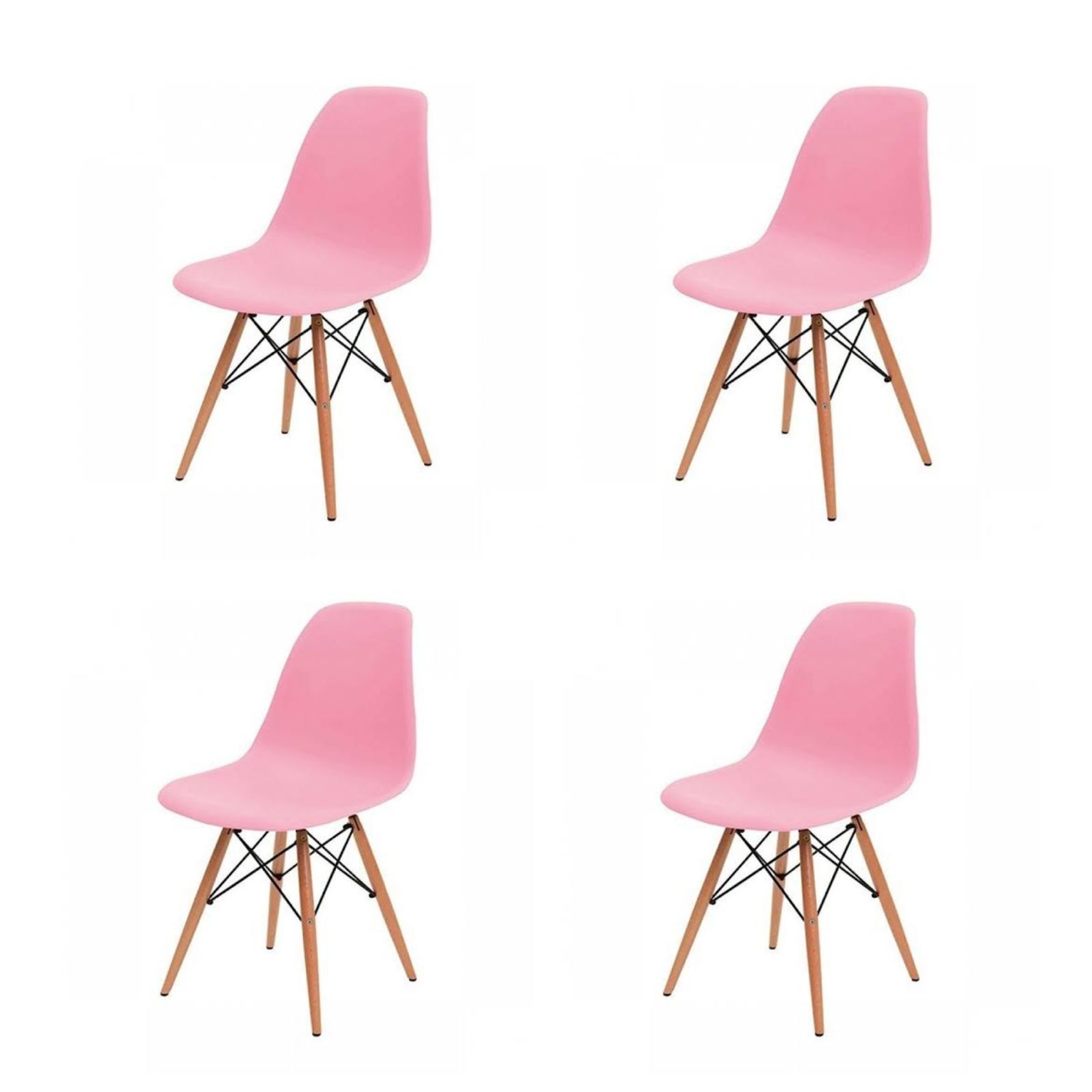 Silla Eames Inmatmex Rosa 4 Piezas