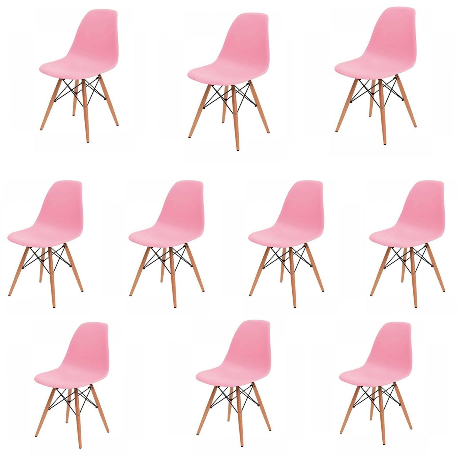 Silla Inmatmex Eames Rosas 10 piezas