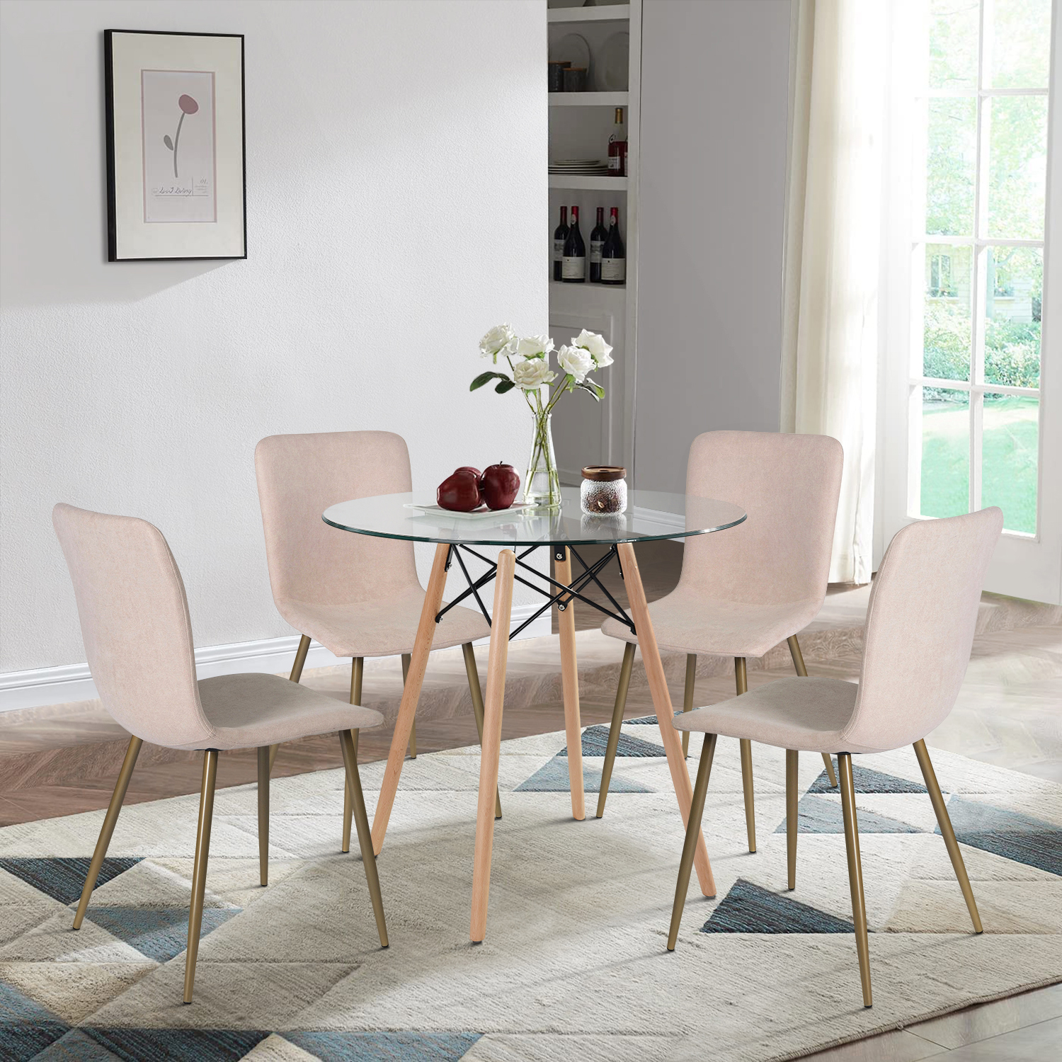 Foto 6 pulgar | Sillas de Comedor Homemake Scargill Beige Golden