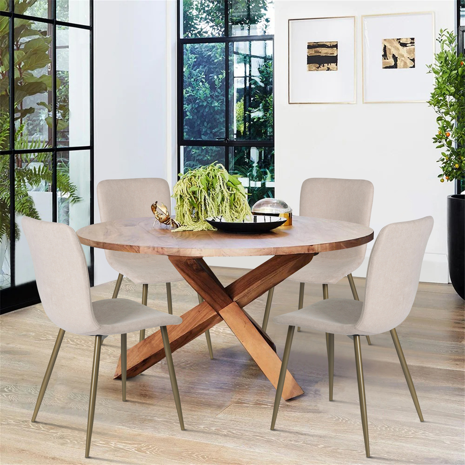 Foto 7 pulgar | Sillas de Comedor Homemake Scargill Beige Golden