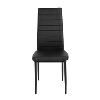 Foto 2 | 4 Sillas de Comedor Homemake Ann Kd Black PVC DC Negras