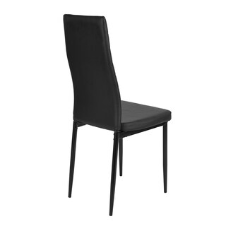 Foto 3 | 4 Sillas de Comedor Homemake Ann Kd Black PVC DC Negras