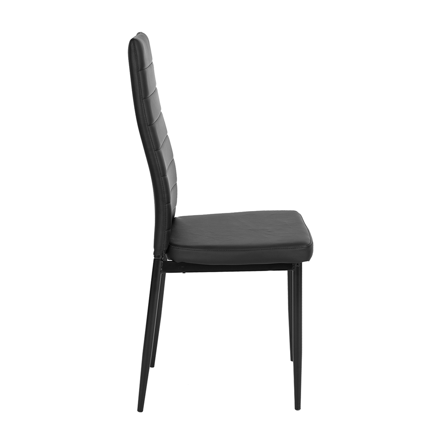 Foto 5 pulgar | 4 Sillas de Comedor Homemake Ann Kd Black PVC DC Negras