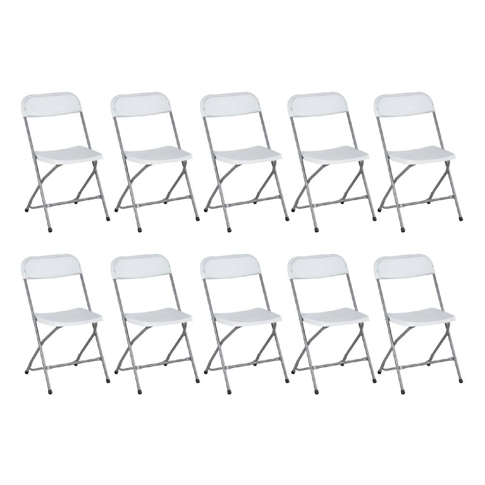 Sillas Plegables Kingshouse Blancas 10 Piezas
