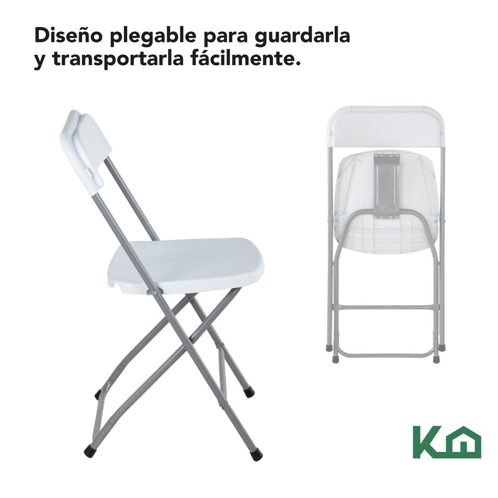 Foto 4 pulgar | Sillas Plegables Kingshouse Blancas 10 Piezas