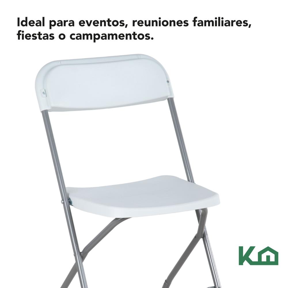 Foto 5 pulgar | Sillas Plegables Kingshouse Blancas 10 Piezas