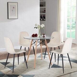 Foto 5 | Juego de 4 Sillas Comedor Diseño Moderno Homemake Charlton Beige