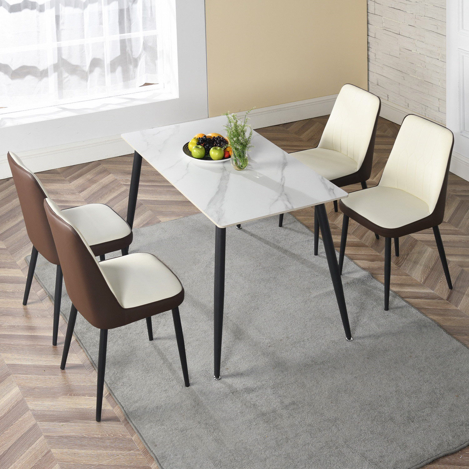 Foto 7 pulgar | Sillas de Comedor Homemake Lette Marrón