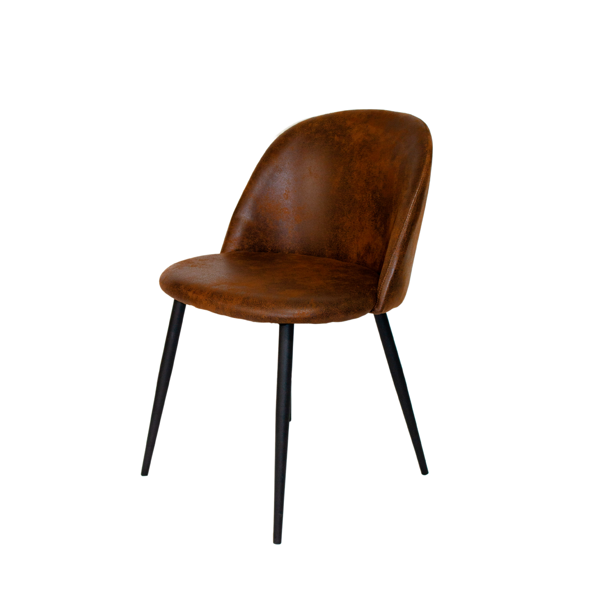 Silla Curva Elly Decor E-STPBW Acolchada con Estructura Tubular Tapiz Tipo Cuero