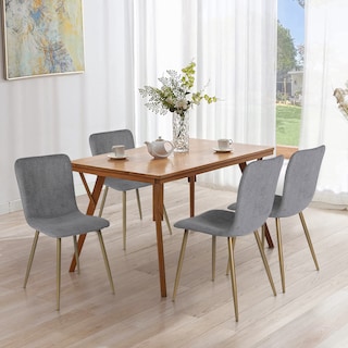 Foto 5 | Sillas de Comedor de 4 Piezas Homemake Scargill Gris