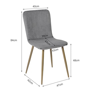 Foto 6 | Sillas de Comedor de 4 Piezas Homemake Scargill Gris