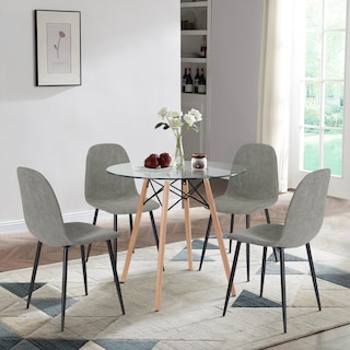 Foto 5 | Juego De 4 Sillas de Comedor Homemake Charlton Gris