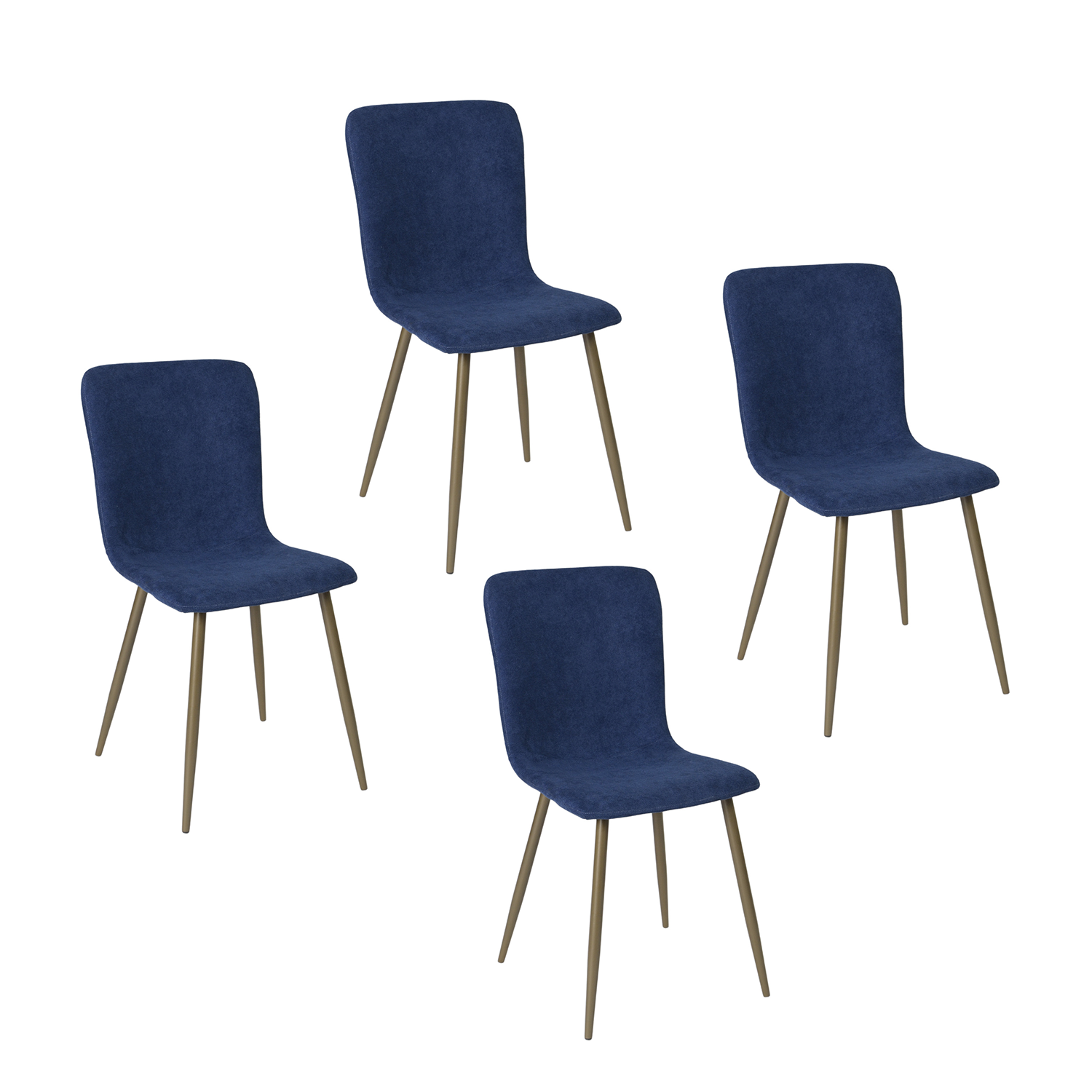 Foto 2 pulgar | Sillas de Comedor de 4 Piezas Homemake Scargill Azul