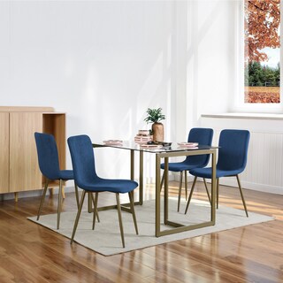 Foto 5 | Sillas de Comedor de 4 Piezas Homemake Scargill Azul