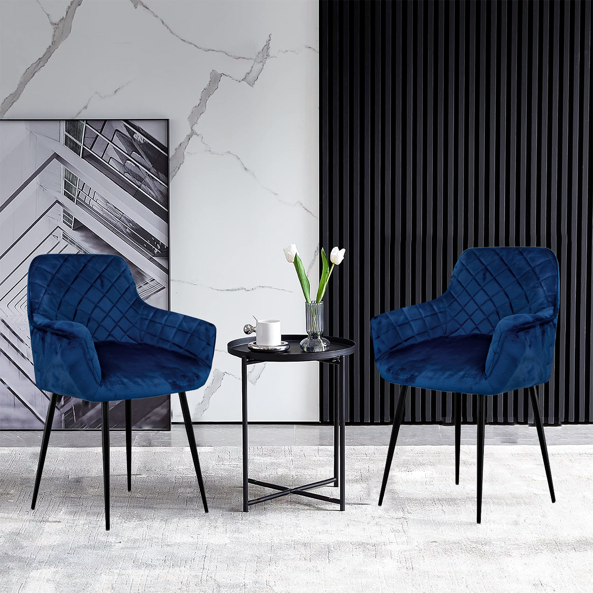 Foto 4 pulgar | Set De 2 Sillas Velvet Modernas Para Comedor Marca Gravita