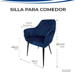 Foto 5 | Set De 2 Sillas Velvet Modernas Para Comedor Marca Gravita