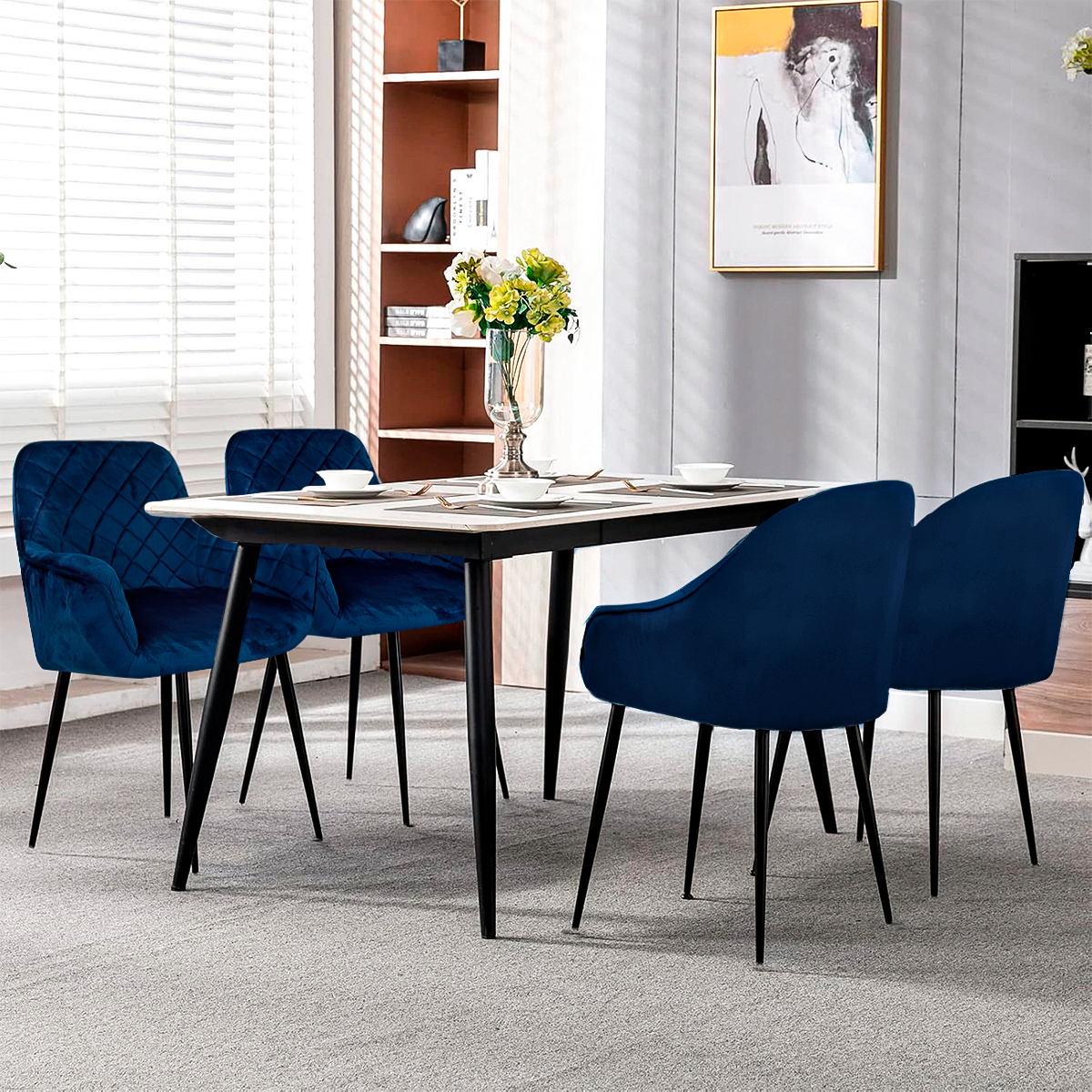 Foto 8 pulgar | Set De 2 Sillas Velvet Modernas Para Comedor Marca Gravita
