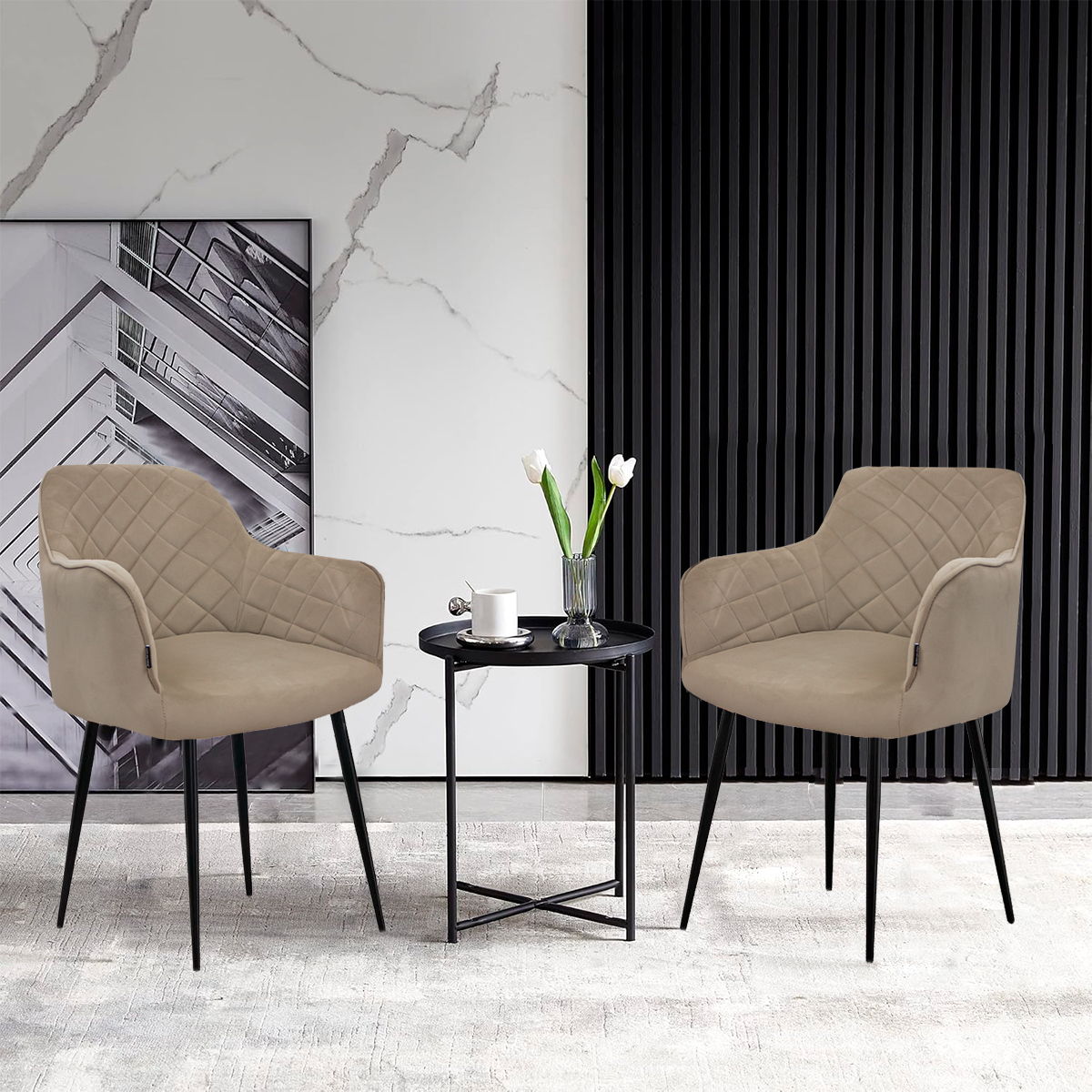 Foto 3 | Set De 2 Sillas Velvet Modernas Para Comedor Marca Gravita
