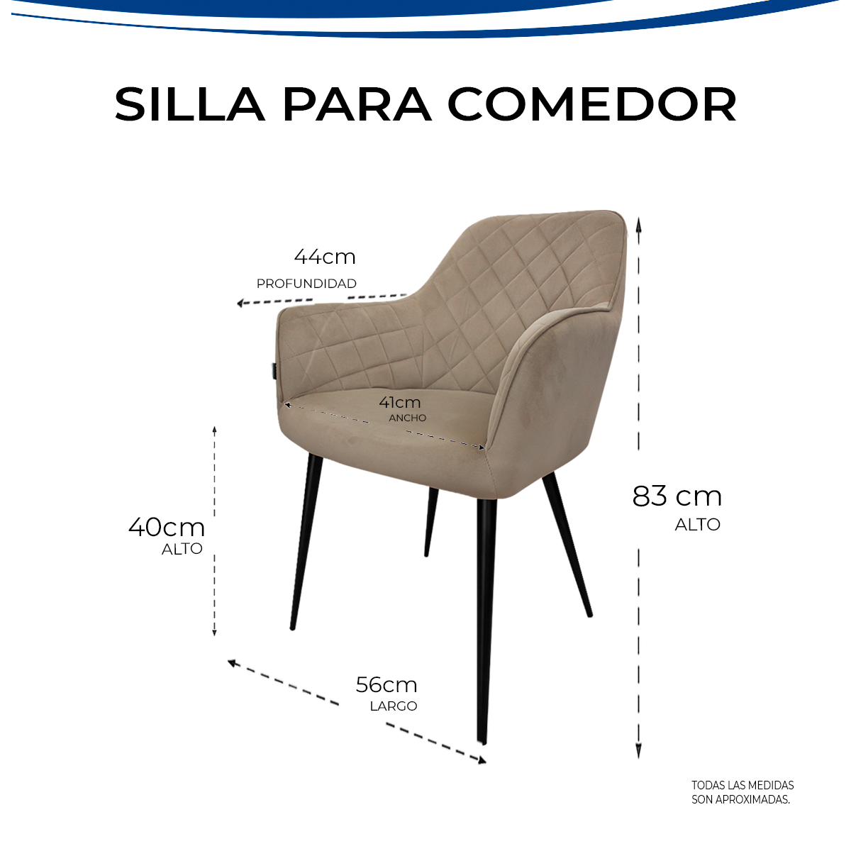Foto 6 pulgar | Set De 2 Sillas Velvet Modernas Para Comedor Marca Gravita