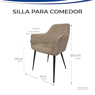 Foto 5 | Set De 2 Sillas Velvet Modernas Para Comedor Marca Gravita