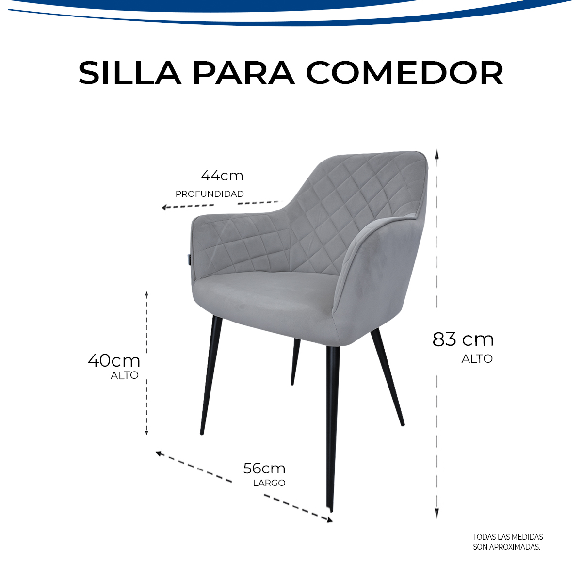 Foto 6 pulgar | Set De 2 Sillas Velvet Modernas Para Comedor Marca Gravita