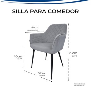 Foto 5 | Set De 2 Sillas Velvet Modernas Para Comedor Marca Gravita