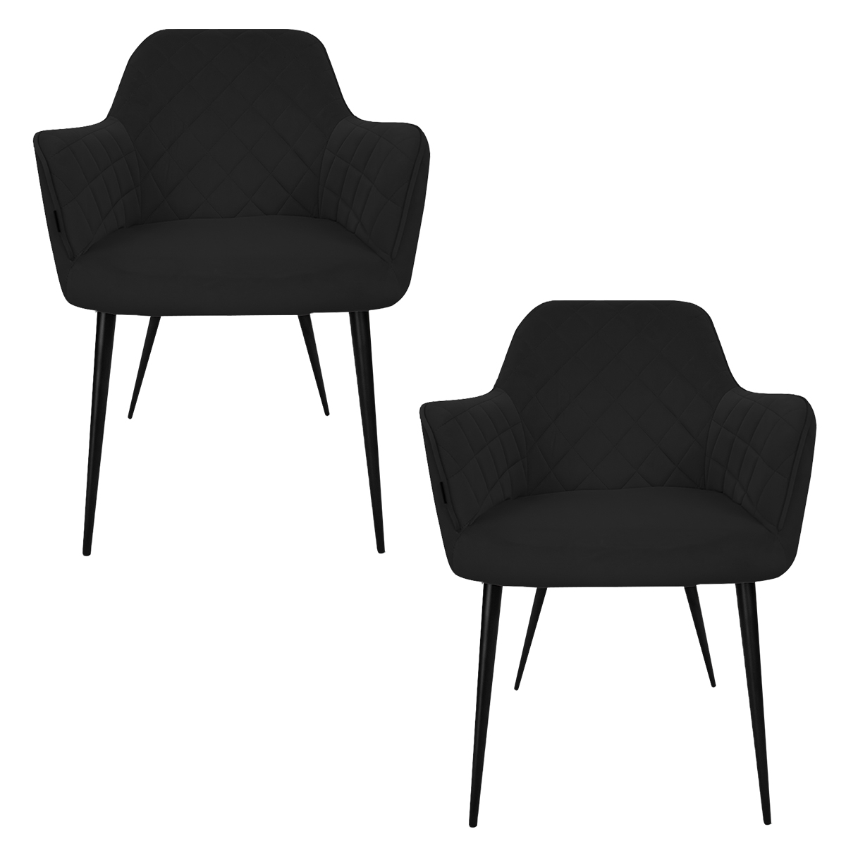 Set De 2 Sillas Velvet Modernas Para Comedor Marca Gravita
