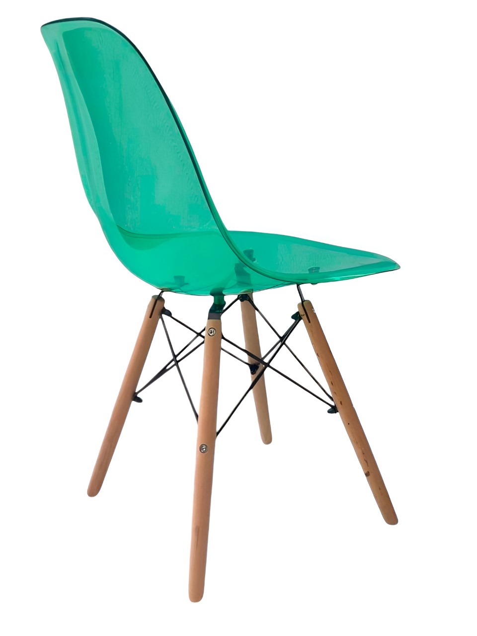 Foto 4 pulgar | Silla INM Eames Verde Transparente 1 Pieza