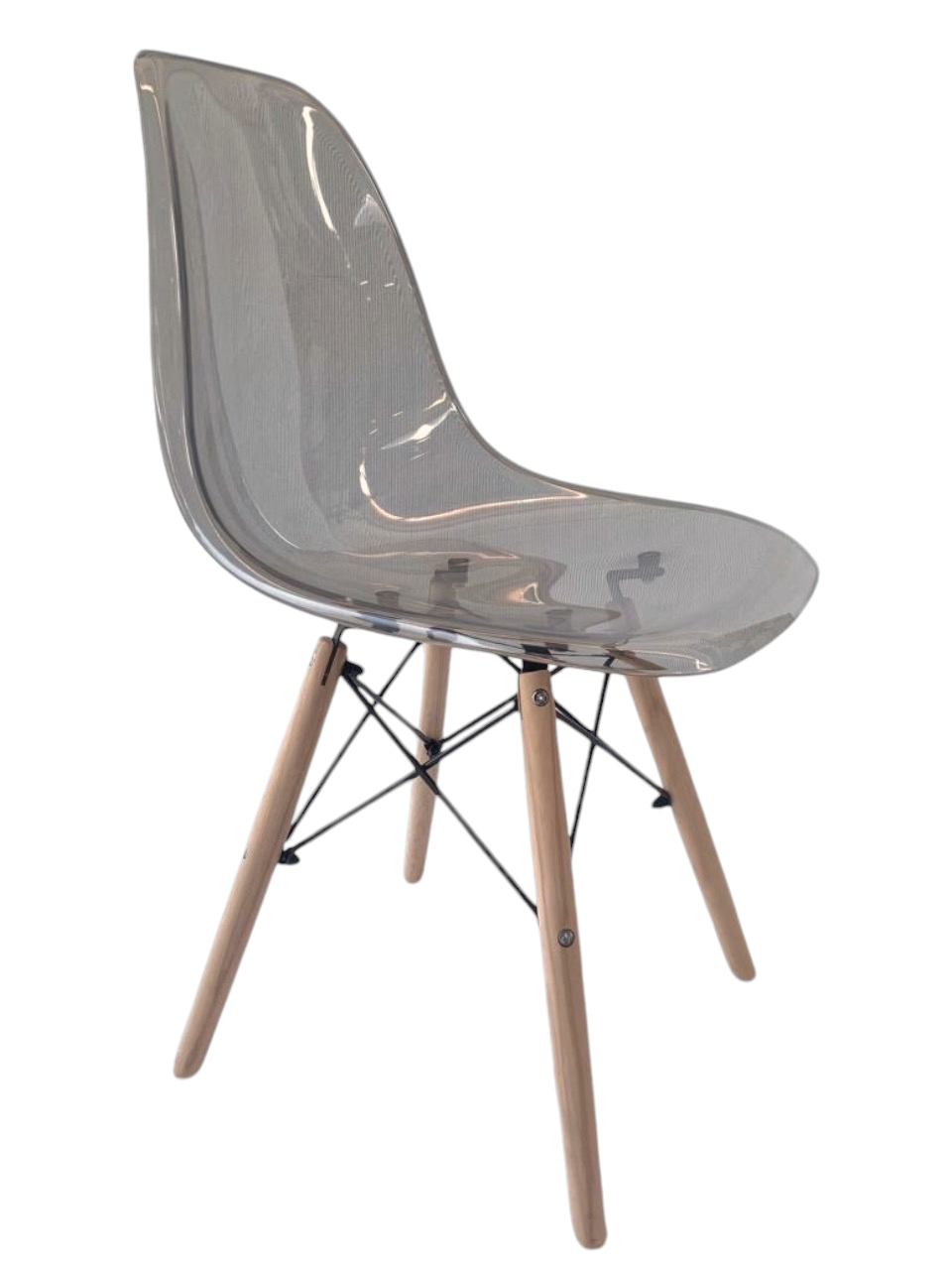 Silla Gris Transparente Eames 1pz