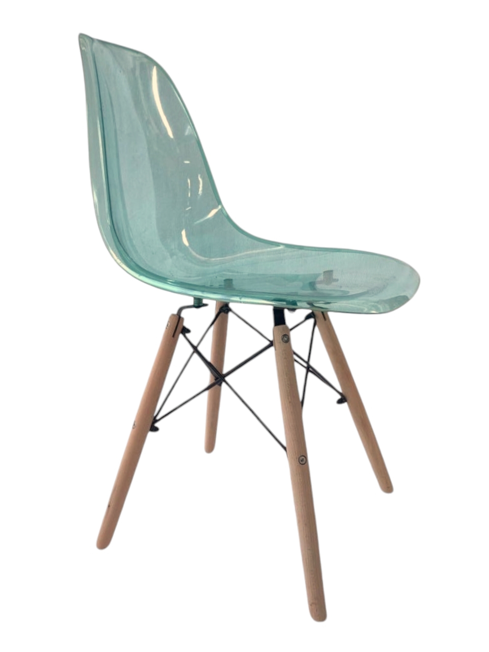 Foto 3 pulgar | Silla Azul Transparente Eames 1pz