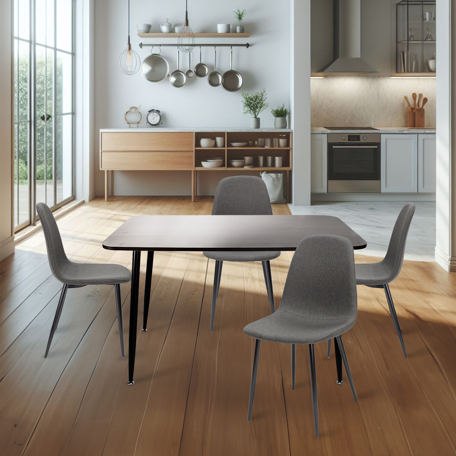 Foto 6 pulgar | Mundo In Mesa De Comedor Murcia De Madera Melamina 120x70 Nogal