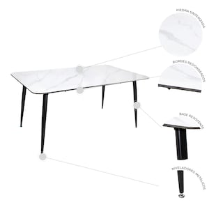 Foto 2 | Mesa De Comedor 160 Sora 1326 Blanco