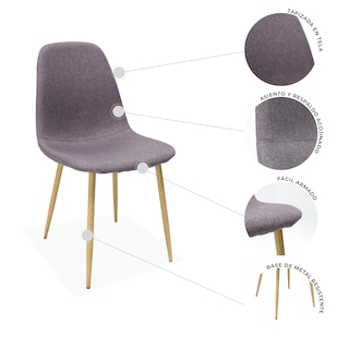 Foto 2 | Silla Mundo In Muebles Gris