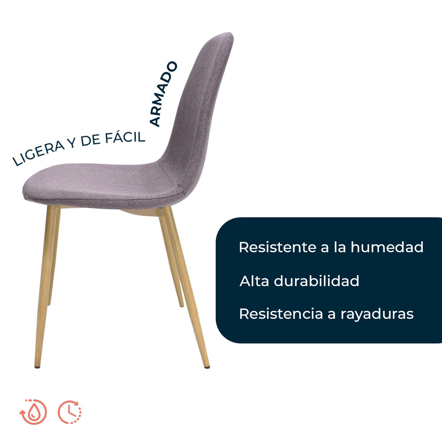 Foto 4 pulgar | Silla Mundo In Muebles Gris