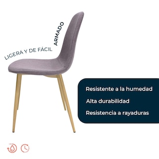 Foto 3 | Silla Mundo In Muebles Gris