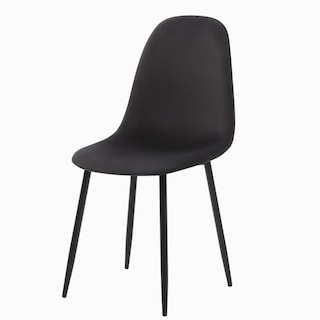 Foto 2 | Silla De Comedor Gris Oxford Con Asiento Y Respaldo En Terciopelo. Estructura De Metal Y Patas Negras