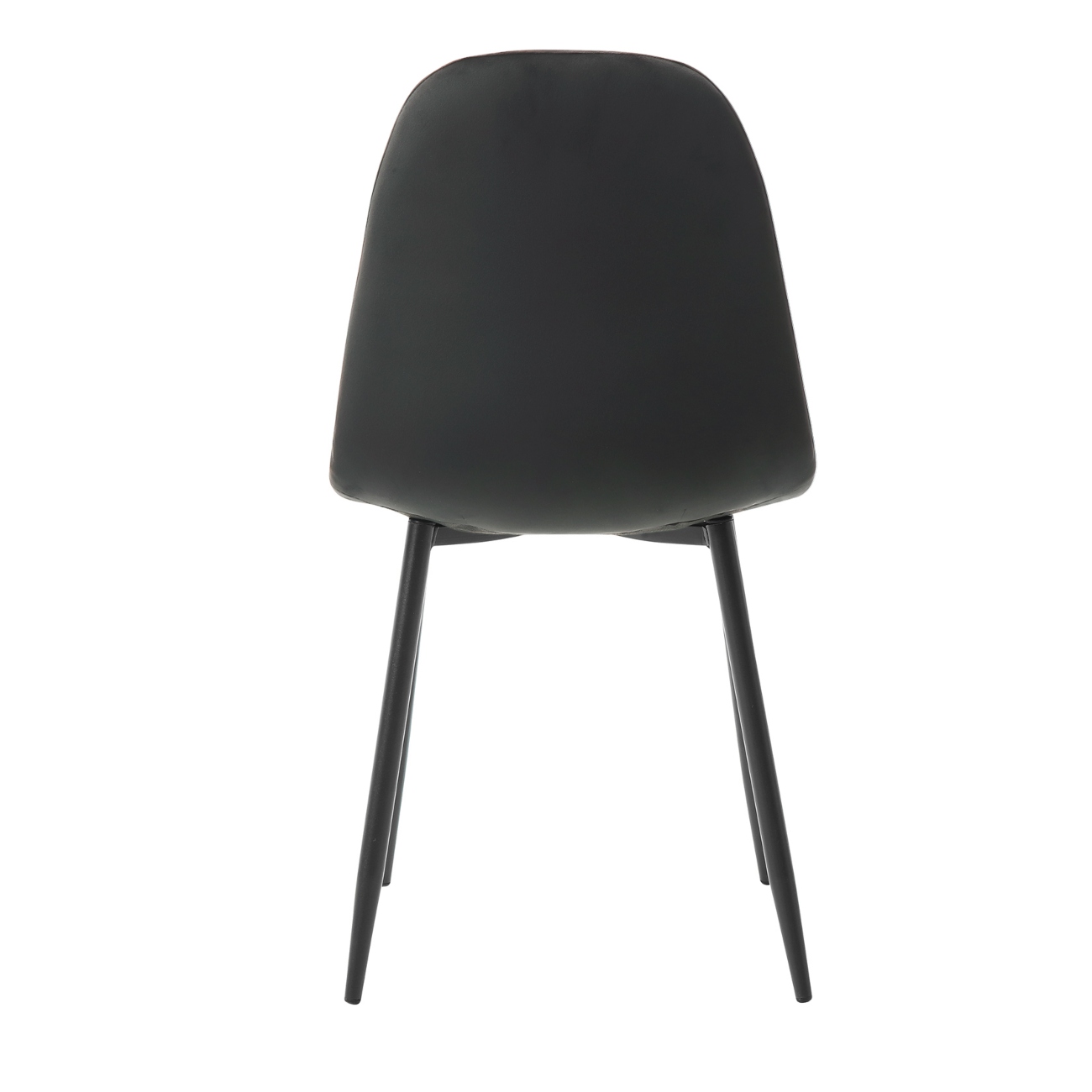 Foto 6 pulgar | Silla De Comedor Gris Oxford Con Asiento Y Respaldo En Terciopelo. Estructura De Metal Y Patas Negras
